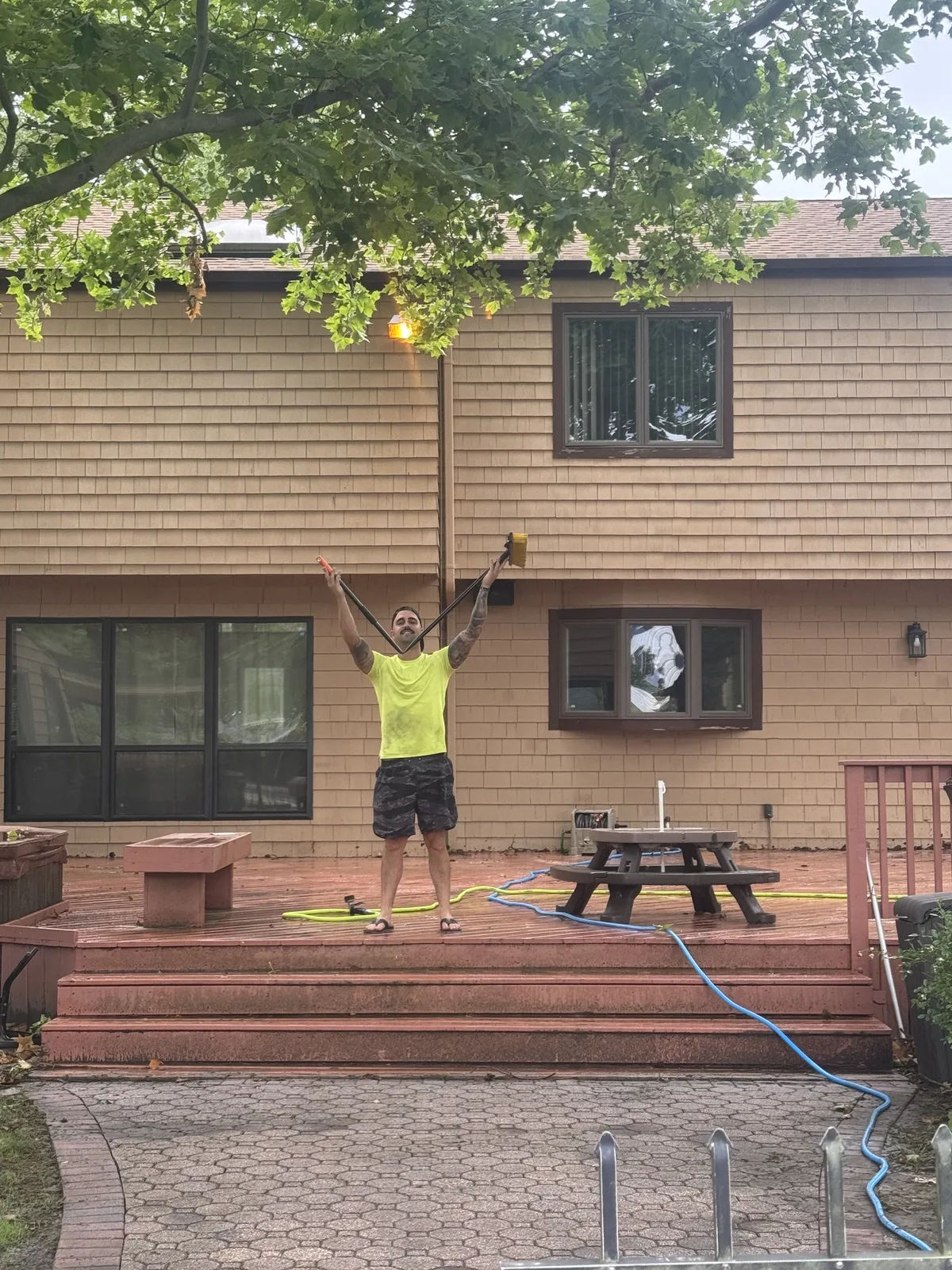 Deck restoration and patio pressure washing